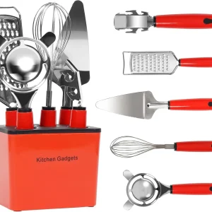 Multifunctional Kitchen Tool Station - Red